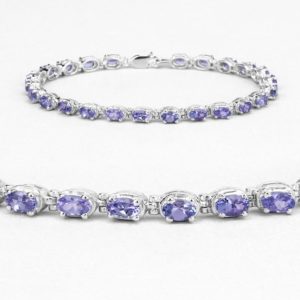 Shop Tanzanite Bracelets! Tanzanite Bracelet, Natural Tanzanite Oval Tennis Bracelet in .925 Sterling Silver, December Birthstone Bracelet, Gifts for Her | Natural genuine Tanzanite bracelets. Buy crystal jewelry, handmade handcrafted artisan jewelry for women.  Unique handmade gift ideas. #jewelry #beadedbracelets #beadedjewelry #gift #shopping #handmadejewelry #fashion #style #product #bracelets #affiliate #ad