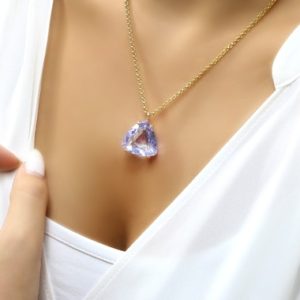 Shop Tanzanite Pendants! Gold Gemstone Necklace · Tanzanite Necklace · December Birthstone Necklace · Tanzanite Crystal Pendant For Women | Natural genuine Tanzanite pendants. Buy crystal jewelry, handmade handcrafted artisan jewelry for women.  Unique handmade gift ideas. #jewelry #beadedpendants #beadedjewelry #gift #shopping #handmadejewelry #fashion #style #product #pendants #affiliate #ad