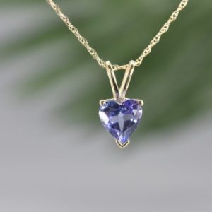Shop Tanzanite Pendants! Natural Tanzanite Necklace, Tanzanite Pendant  in 14k Solid Gold, Heart necklace, December Birthstone, Heart shape pendant, Gift for her | Natural genuine Tanzanite pendants. Buy crystal jewelry, handmade handcrafted artisan jewelry for women.  Unique handmade gift ideas. #jewelry #beadedpendants #beadedjewelry #gift #shopping #handmadejewelry #fashion #style #product #pendants #affiliate #ad