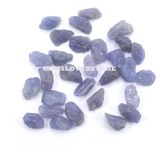 10 Pieces Untreated Blue Crystal 12-14 Mm Raw Amazing Quality Rough Natural Tanzanite Gemstone Raw Tanzanite Specimen Rough Nugget Tanzanite