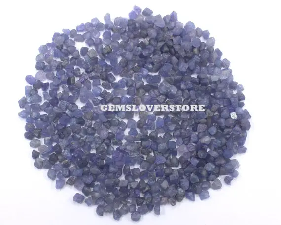 50 Pieces Violet Tanzanite 4-6 Mm Raw, Untreated Rough Natural Blue Tanzanite Gemstone Semi Precious Stone Rough Genuine Tanzanite Rough