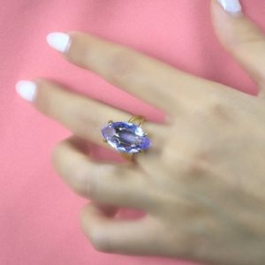 Shop Tanzanite Rings! Gold Marquise Tanzanite Ring · Big Statement Gemstone Ring · December Birthstone Gift Ring · Handmade Solitaire Ring | Natural genuine Tanzanite rings, simple unique handcrafted gemstone rings. #rings #jewelry #shopping #gift #handmade #fashion #style #affiliate #ad