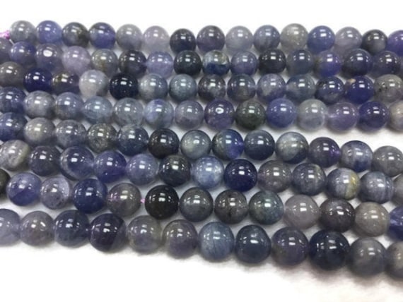 Tanzanite Round Beads 8 Mm Size - Length 40 Cm Good Quality Beads - Tanzanite Beads