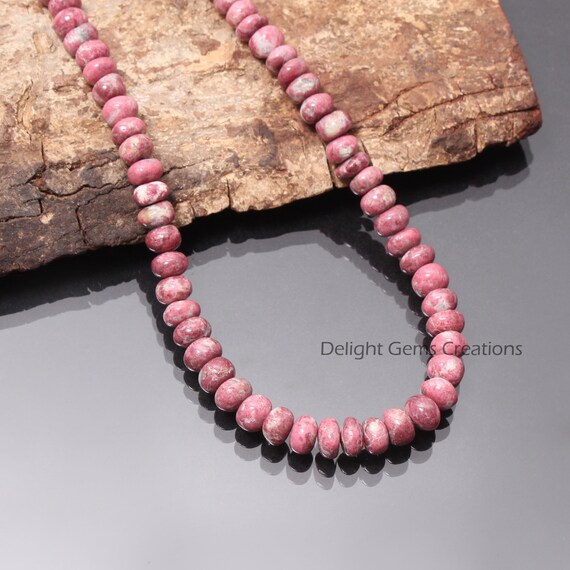 Natural Pink Thulite Beaded Necklace-graduation Setting 5.5mm-8mm Pink Women Jewelry-rare Gemstone Jewelry-925 Lobster Clasp-best Gifts Idea Natural Pink Thulite Beaded Necklace-graduation Setting 5.5mm-8mm Pink Women Jewelry-rare Gemstone Jewelry-925 Lobster Clasp-best Gifts Idea