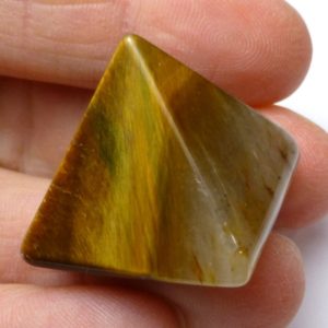 Tiger Eye Poker Card Protector Cabochon Golden Hand Carved Egyptian Egypt Pyramid Pyramis All Seeing Eye Meaningful Metaphysical Jewelry | Natural genuine stones & crystals in various shapes & sizes. Buy raw cut, tumbled, or polished gemstones for making jewelry or crystal healing energy vibration raising reiki stones. #crystals #gemstones #crystalhealing #crystalsandgemstones #energyhealing #affiliate #ad
