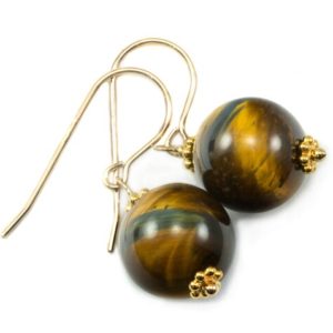 Shop Tiger Eye Earrings! Tiger's Eye Earrings Smooth Round Drops Red or Golden Sterling Silver or 14k Solid Gold or  Filled Striped Natural Simple Spyglass Designs | Natural genuine Tiger Eye earrings. Buy crystal jewelry, handmade handcrafted artisan jewelry for women.  Unique handmade gift ideas. #jewelry #beadedearrings #beadedjewelry #gift #shopping #handmadejewelry #fashion #style #product #earrings #affiliate #ad