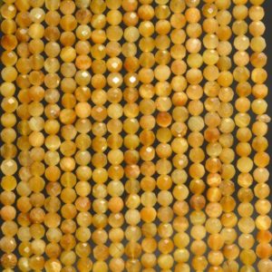 Shop Tiger Eye Faceted Beads! 3MM Golden Tiger Eye Gemstone Micro Faceted Round Loose Beads 15.5 Inch Full Strand (80007270-A251) | Natural genuine faceted Tiger Eye beads for beading and jewelry making.  #jewelry #beads #beadedjewelry #diyjewelry #jewelrymaking #beadstore #beading #affiliate #ad