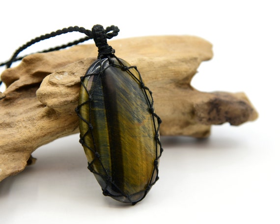 Hawk's Eye Jewelry, Surfer Necklace, Protection Jewelry, Birthday Gifts For Him / Her, Blue Tiger's Eye Necklace