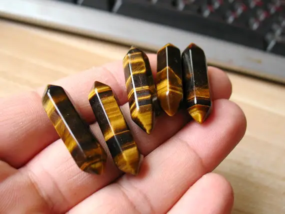 Tiger Eye Point Tiger's Eye Double Terminated Healing Crystal