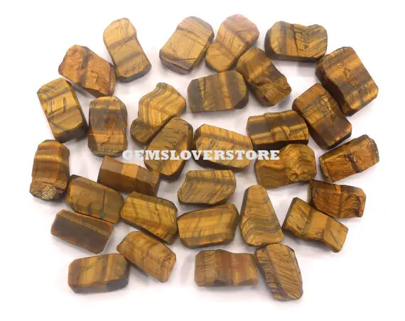 10 Piece Increases Their Vigor Rough Size 18-20 Mm Loose Gemstone Aaa Grade Quality Natural Tiger Eye Gemstone Rough Natural Gems Crystal
