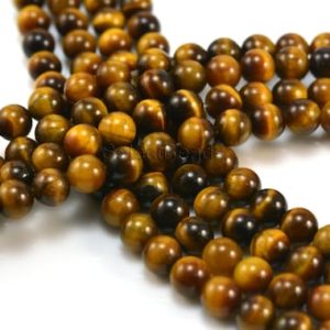 Shop Tiger Eye Beads! brown tiger eye beads – tiger eye gemstone beads – tiger eye jewelry beads – protection gemstone beads – round beads 4-12mm- 15inch | Natural genuine beads Tiger Eye beads for beading and jewelry making.  #jewelry #beads #beadedjewelry #diyjewelry #jewelrymaking #beadstore #beading #affiliate #ad