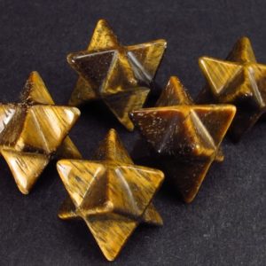 Shop Tiger Eye Shapes! Lot of 5 Tiger Eye Tiger's – Eye Merkaba Merkabah from Africa | Natural genuine stones & crystals in various shapes & sizes. Buy raw cut, tumbled, or polished gemstones for making jewelry or crystal healing energy vibration raising reiki stones. #crystals #gemstones #crystalhealing #crystalsandgemstones #energyhealing #affiliate #ad