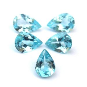 Shop Topaz Faceted Beads! Awesome Quality 32 Carat Natural Blue Topaz Gemstone,Faceted Pear Shape Cut Stone,5 Pieces Topaz, Size 10×15-11×17 MM ,Making Jewelry | Natural genuine faceted Topaz beads for beading and jewelry making.  #jewelry #beads #beadedjewelry #diyjewelry #jewelrymaking #beadstore #beading #affiliate #ad