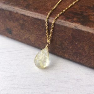 Shop Tourmalinated Quartz Jewelry! Rutilated Quartz Necklace, Tourmalinated Quartz Drop Pendant, Minimalist Jewelry, Teardrop Layering Drop Gold or Silver, Golden Gift for her | Natural genuine Tourmalinated Quartz jewelry. Buy crystal jewelry, handmade handcrafted artisan jewelry for women.  Unique handmade gift ideas. #jewelry #beadedjewelry #beadedjewelry #gift #shopping #handmadejewelry #fashion #style #product #jewelry #affiliate #ad