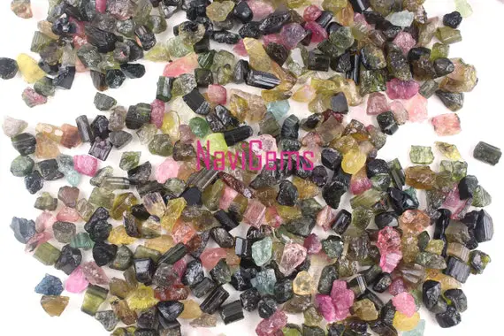 Aaa Quality 50 Pieces Natural Multi Tourmaline,rough Tourmaline,7-8mm,tourmaline,multi Stone,multi Gemstone, Tourmaline Rough,rough Gemstone
