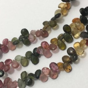 Shop Tourmaline Faceted Beads! 6 – 8 mm Multi Tourmaline Faceted Pears Gemstone Beads Strand Sale / Semi Precious Bead / Tourmaline Faceted Pears / Tourmaline Beads Strand | Natural genuine faceted Tourmaline beads for beading and jewelry making.  #jewelry #beads #beadedjewelry #diyjewelry #jewelrymaking #beadstore #beading #affiliate #ad