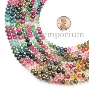 Shop Tourmaline Rondelle Beads! 5.5-6.5mm Multi Tourmaline Smooth Plain Rondelle, Multi Tourmaline Beads, Multi Tourmaline Beads, Smooth Rondelle, Gemstone Rondelle Beads, | Natural genuine rondelle Tourmaline beads for beading and jewelry making.  #jewelry #beads #beadedjewelry #diyjewelry #jewelrymaking #beadstore #beading #affiliate #ad
