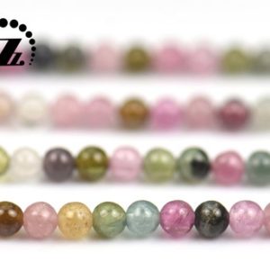 Shop Tourmaline Round Beads! Multicolor Tourmaline smooth round bead,Genuine Tourmaline,Rainbow Tourmaline,natural,gemstone,diy,2mm,15" full strand | Natural genuine round Tourmaline beads for beading and jewelry making.  #jewelry #beads #beadedjewelry #diyjewelry #jewelrymaking #beadstore #beading #affiliate #ad