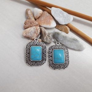 Shop Turquoise Earrings! Genuine Turquoise Earrings – Sleeping Beauty Jewelry – Square Turquoise Dangle Earrings – Sterling Silver Earrings – Turquoise Jewelry set | Natural genuine Turquoise earrings. Buy crystal jewelry, handmade handcrafted artisan jewelry for women.  Unique handmade gift ideas. #jewelry #beadedearrings #beadedjewelry #gift #shopping #handmadejewelry #fashion #style #product #earrings #affiliate #ad