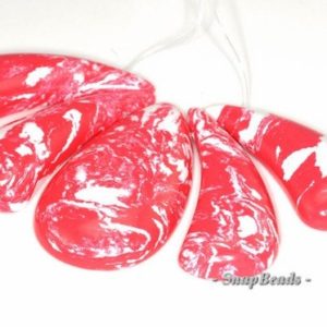 Shop Turquoise Bead Shapes! Matrix Turquoise Gemstone Red White Lotus Loose Beads Gradated Set 5 Beads (90114092-108) | Natural genuine other-shape Turquoise beads for beading and jewelry making.  #jewelry #beads #beadedjewelry #diyjewelry #jewelrymaking #beadstore #beading #affiliate #ad