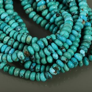Shop Turquoise Beads! American Turquoise Beads Turquoise Plain Rondelles AAA Quality Turquoise Genuine Turquoise Beads For Jewellery Making | Natural genuine beads Turquoise beads for beading and jewelry making.  #jewelry #beads #beadedjewelry #diyjewelry #jewelrymaking #beadstore #beading #affiliate #ad