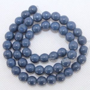 Shop Turquoise Beads! High Quanlity 6mm & 8mm Dark Blue Round Turquoise Beads,Blue Turquoise Beads,One Full Strand,Turquoise Beads,Gemstone Beads–BT037 | Natural genuine beads Turquoise beads for beading and jewelry making.  #jewelry #beads #beadedjewelry #diyjewelry #jewelrymaking #beadstore #beading #affiliate #ad