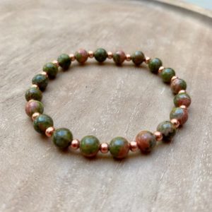 Shop Unakite Bracelets! Unakite Bracelet, Unakite Gemstone Bracelet, Unakit Crystal | Natural genuine Unakite bracelets. Buy crystal jewelry, handmade handcrafted artisan jewelry for women.  Unique handmade gift ideas. #jewelry #beadedbracelets #beadedjewelry #gift #shopping #handmadejewelry #fashion #style #product #bracelets #affiliate #ad