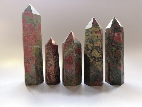 Unakite Crystal Points / Crystal Towers - Special And Grounding