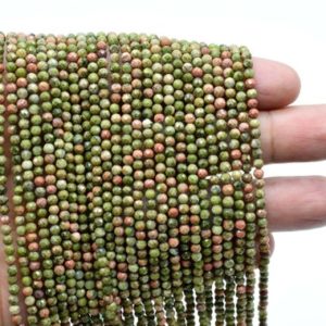 Shop Unakite Rondelle Beads! unakite faceted beads,unakite rondelle beads,quality gemstone beads,3mm Unakite Beads,AAA Quality beads,Gemstone Beads,Lotus Pond Unakite | Natural genuine rondelle Unakite beads for beading and jewelry making.  #jewelry #beads #beadedjewelry #diyjewelry #jewelrymaking #beadstore #beading #affiliate #ad