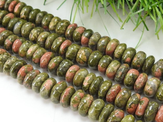 Unakite Jasper Smooth Roundel Beads,loose Stone,for Making Jewelry,wholesaler,supplies 8inch 9mm Approx 100%natural (bsj)b11