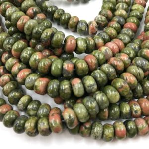 Shop Unakite Rondelle Beads! Unakite Stone Rondelle Beads 5x8mm for Jewelry Making | "Living in the now" Gemstone | RELEASE • POSITIVITY • OPENNESS | 15" Strand | Natural genuine rondelle Unakite beads for beading and jewelry making.  #jewelry #beads #beadedjewelry #diyjewelry #jewelrymaking #beadstore #beading #affiliate #ad