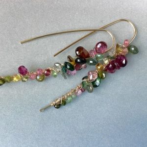 Shop Watermelon Tourmaline Earrings! Watermelon Tourmaline Earrings, October Birthstone , Polished Watermelon Tourmaline Hoops, Gold Filled, Ready to Ship | Natural genuine Watermelon Tourmaline earrings. Buy crystal jewelry, handmade handcrafted artisan jewelry for women.  Unique handmade gift ideas. #jewelry #beadedearrings #beadedjewelry #gift #shopping #handmadejewelry #fashion #style #product #earrings #affiliate #ad