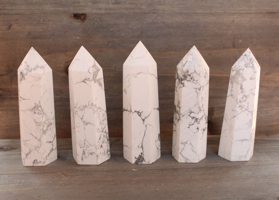 White Howlite Tower, Point, Wand