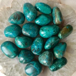 Shop Tumbled Chrysocolla Crystals & Pocket Stones! XL Peruvian Chrysocolla Tumbled Stones. Chrysocolla Crystal Healing For Empowerment & Feminine Energy. Chakra Stones. Reiki. Meditation | Natural genuine stones & crystals in various shapes & sizes. Buy raw cut, tumbled, or polished gemstones for making jewelry or crystal healing energy vibration raising reiki stones. #crystals #gemstones #crystalhealing #crystalsandgemstones #energyhealing #affiliate #ad