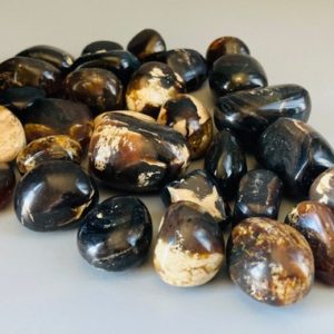 Shop Amber Stones & Crystals! Zebra Amber Tumbled Stone, (.5-2 inch) | Natural genuine stones & crystals in various shapes & sizes. Buy raw cut, tumbled, or polished gemstones for making jewelry or crystal healing energy vibration raising reiki stones. #crystals #gemstones #crystalhealing #crystalsandgemstones #energyhealing #affiliate #ad