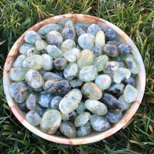 Shop Prehnite Stones & Crystals! 1 OZ Prehnite Tumbled Stones (~0.5”) –  Prehnite with Epidot  – Healing Crystals and Stones – Heart Chakra | Natural genuine stones & crystals in various shapes & sizes. Buy raw cut, tumbled, or polished gemstones for making jewelry or crystal healing energy vibration raising reiki stones. #crystals #gemstones #crystalhealing #crystalsandgemstones #energyhealing #affiliate #ad