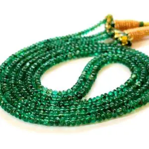 Shop Emerald Round Beads! 100% Natural Zambian Emerald Roundel Smooth Beads, 3.5mm to 3mm Emerald Smooth Round Beads, Loose Gemstone Beads For Necklace Jewelry Making | Natural genuine round Emerald beads for beading and jewelry making.  #jewelry #beads #beadedjewelry #diyjewelry #jewelrymaking #beadstore #beading #affiliate #ad