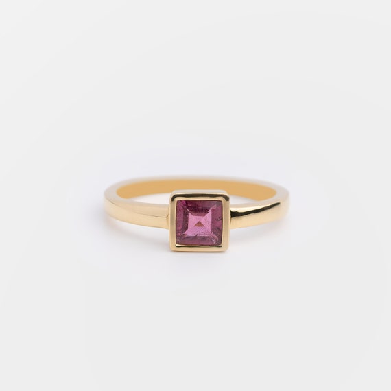 18k Gold Vermeil Pink Tourmaline Ring