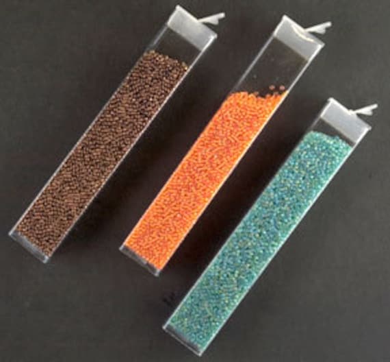 6" Clear Flip Top Containers - Seed Bead Storage, Candy Favor Tube, Bead Organizer