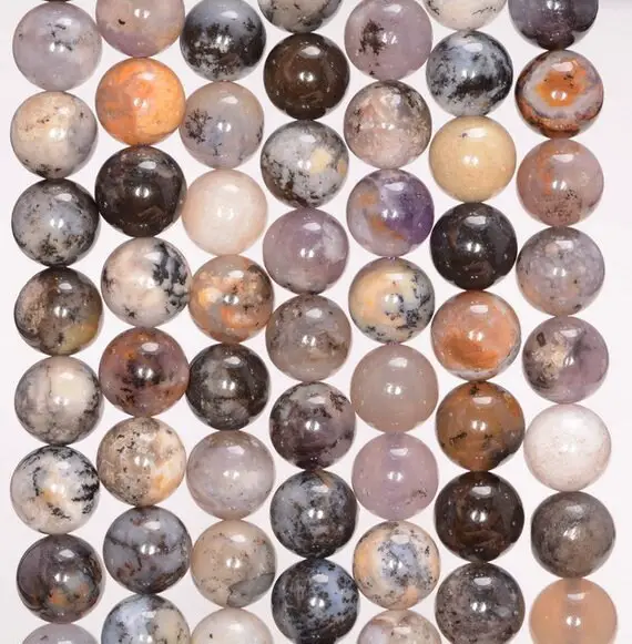 6mm Amethyst Sage Dendritic Agate Nevada Gemstone Grade Aaa Round Loose Beads 15.5 Inch Full Strand (80006224-484)