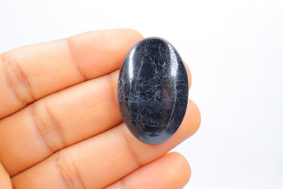 A+ Black Tourmaline Cabochon, Wire Wrapping, Natural Black Tourmaline Stone, Jewellery Making, Black Tourmaline Cabochon, Loose Stone.