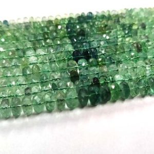 Shop Fluorite Rondelle Beads! AAA+ Indian Fluorite Faceted Rondelle Beads Natural Green Fluorite Gemstone Beads Shaded Fluorite Stone Rondelle 8" | Natural genuine rondelle Fluorite beads for beading and jewelry making.  #jewelry #beads #beadedjewelry #diyjewelry #jewelrymaking #beadstore #beading #affiliate #ad