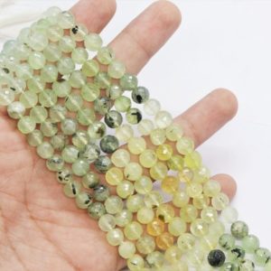 Shop Prehnite Round Beads! AAA+ Moss Prehnite round beads strand Natural Prehnite gemstone Prehnite beads strand Prehnite faceted beads Prehnite round balls beads | Natural genuine round Prehnite beads for beading and jewelry making.  #jewelry #beads #beadedjewelry #diyjewelry #jewelrymaking #beadstore #beading #affiliate #ad