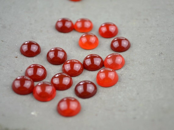 Round Natural Red Agate Cabochon Red Agate Crystal Cabochons Loose Gemstone Ring Cab Healing Crystal