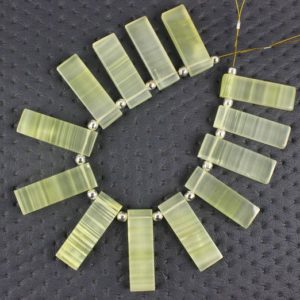 Shop Agate Necklaces! 13 Piece Natural Green Agate Necklace,Smooth Agate,Polished Agate,Rectangle Shape,9×30-10x30MM, Gift For Her,Designer Agate Wholesale Price | Natural genuine Agate necklaces. Buy crystal jewelry, handmade handcrafted artisan jewelry for women.  Unique handmade gift ideas. #jewelry #beadednecklaces #beadedjewelry #gift #shopping #handmadejewelry #fashion #style #product #necklaces #affiliate #ad