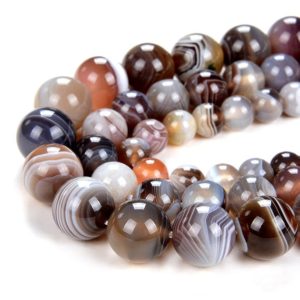 Shop Agate Round Beads! 8mm Botswana Agate Gemstone Grade AAA Round Loose Beads 7.5 inch Half Strand (80003055 H-150) | Natural genuine round Agate beads for beading and jewelry making.  #jewelry #beads #beadedjewelry #diyjewelry #jewelrymaking #beadstore #beading #affiliate #ad