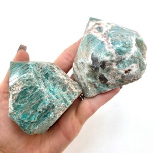 Amazonite Cut Base Point, Amazonite Point, Top Polished Amazonite Point, Polished Amazonite | Natural genuine stones & crystals in various shapes & sizes. Buy raw cut, tumbled, or polished gemstones for making jewelry or crystal healing energy vibration raising reiki stones. #crystals #gemstones #crystalhealing #crystalsandgemstones #energyhealing #affiliate #ad