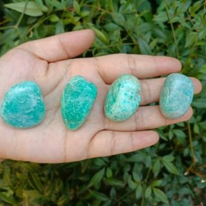 Amazonite Tumbled Stones 20-40mm (1"-1.5") | Natural genuine stones & crystals in various shapes & sizes. Buy raw cut, tumbled, or polished gemstones for making jewelry or crystal healing energy vibration raising reiki stones. #crystals #gemstones #crystalhealing #crystalsandgemstones #energyhealing #affiliate #ad