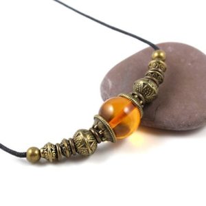 Shop Amber Pendants! Amber Necklace, Gemstone Choker, Yoga Jewelry, Amber Pendant, Protection Gemstone, Cord Pendant, Amber Jewelry, Gemstone Pendant, Yoga Style | Natural genuine Amber pendants. Buy crystal jewelry, handmade handcrafted artisan jewelry for women.  Unique handmade gift ideas. #jewelry #beadedpendants #beadedjewelry #gift #shopping #handmadejewelry #fashion #style #product #pendants #affiliate #ad