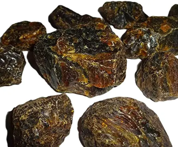 Amber - Genuine Petrified Fossilized Tree Sap From Sumatra, Indonesia Metaphysical Crystal Stone Specimen  Amber - 5pc Set